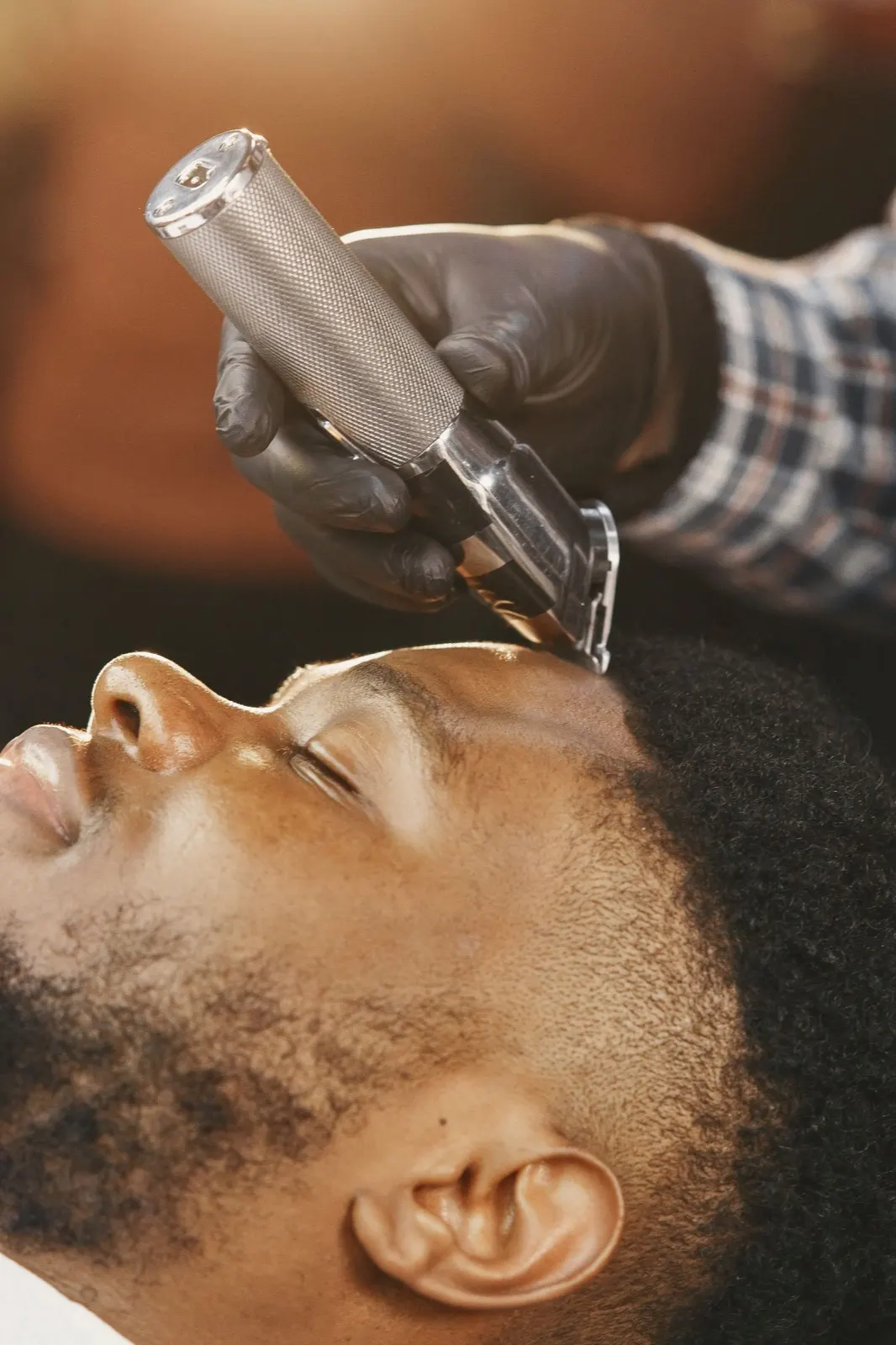 Edge-up close-up in golden light