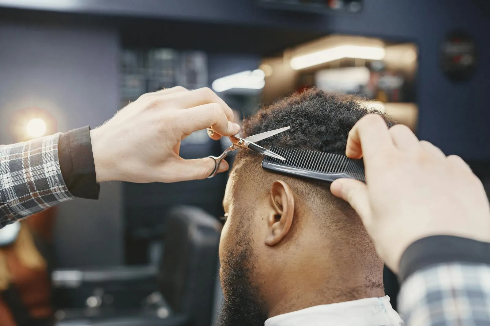 Precision scissor-and-comb work at Locale Barber